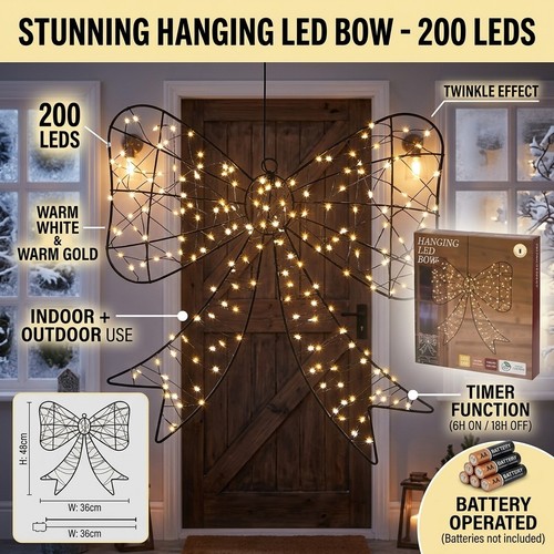 Led schleife beleuchtet 36x40 - beleuchtet,