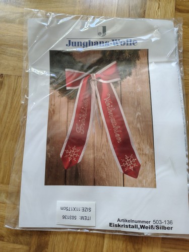 Stick weinachts schleife frohe - stick, weinachts-schleife