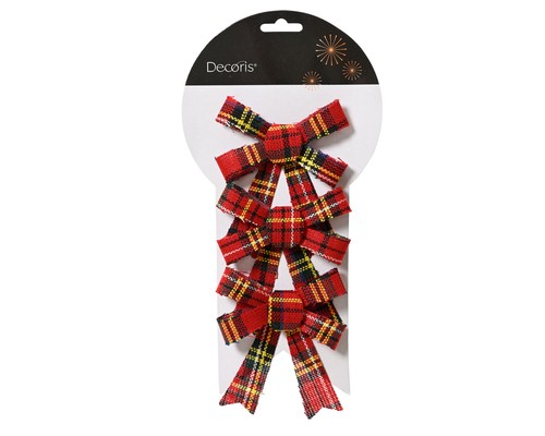 Schleifen 10cm mit tartan - schleifen,