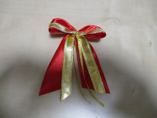 Deko schleifen rot gold - schleifen,