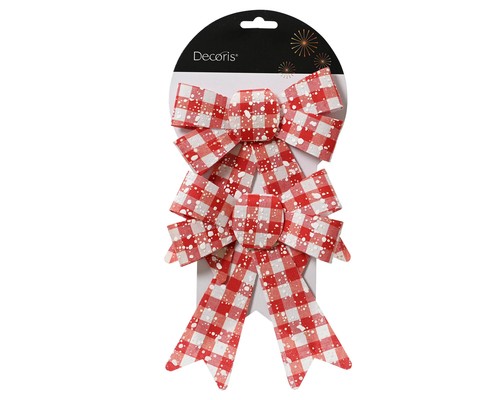 Schleifen 17cm kariert - 17cm, 2er