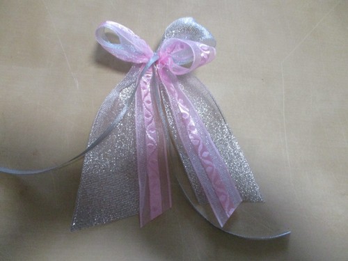 Deko schleifen silber - -,