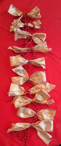 Schleifen rot gold - 10, x
