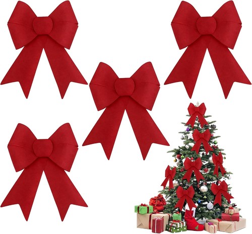 Weihnachtsschleifen samt rot - weihnachtsschleifen,