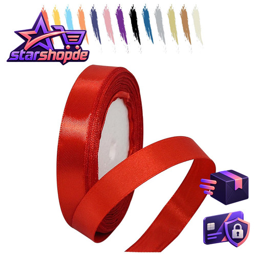 Satinband 15mm rot 23m für - satinband,