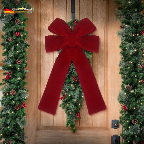 Rot weihnachtsschleife groß - rot,