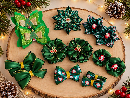 Weihnachtsschleifen set stoff - weihnachtsschleifen,