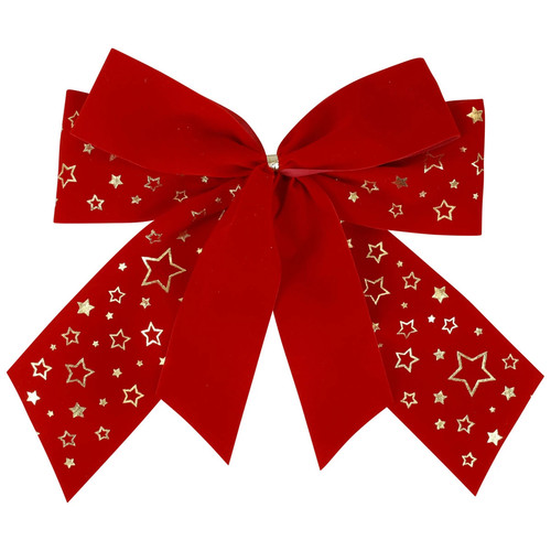 Rote weihnachtsschleife 21cm - weihnachtsschleife,