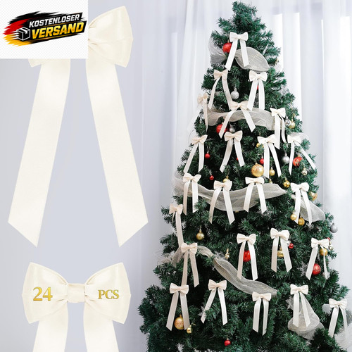 Weihnachtsdeko schleifen set - weihnachtsdeko,