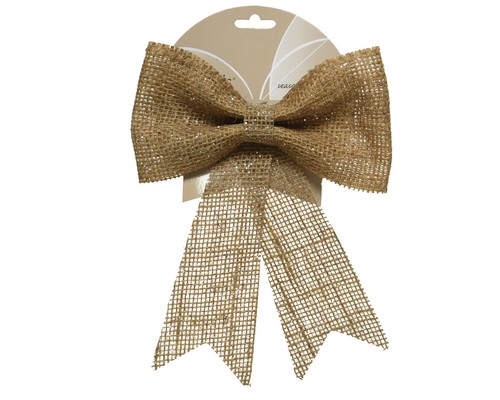 Schleife 24cm jute - schleife,
