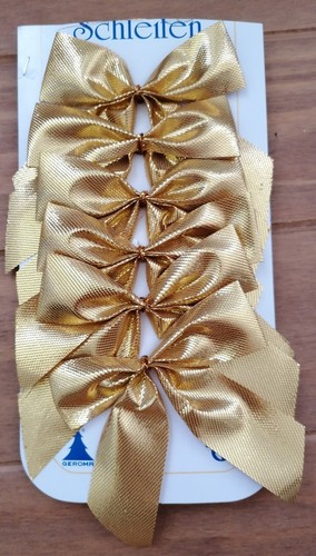 Schleifen gold 9x10 deko - 9x10, cm